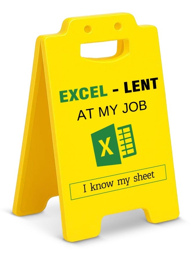 WEZADUK Funny Excel Desk Little Signs - Accountant Gifts for Coworkers CPA, Fun Office Gifts for Accounting, Colleague, Boss, I Know My Sheet Office Desk Decor - Image 1